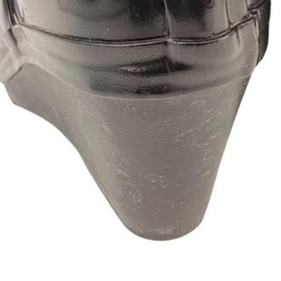 Hunter Original Tall High Gloss Wedge Rain Boots Black Rubber Heeled WMS Size 8 - Picture 13 of 15